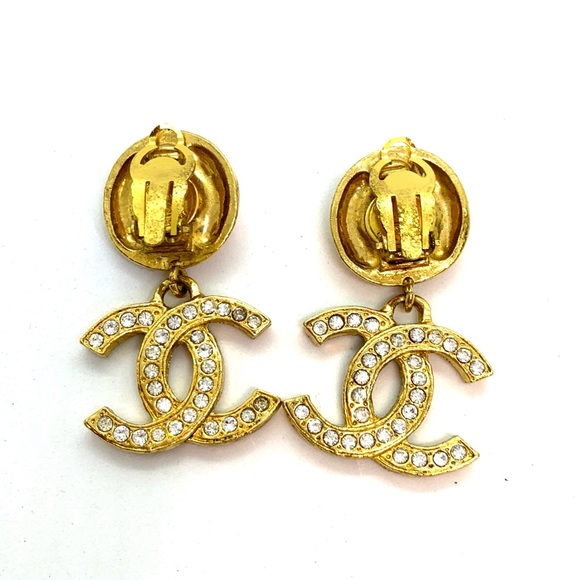 🚫SOLD🚫CHANEL Large Vintage Crystal Bling CC Clip - Picture 5 of 8